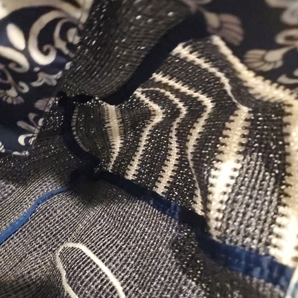 NEW! Vera Bradley Steel Blue Medallion Straw Beach Tote Bag (#13) - Picture 11 of 12